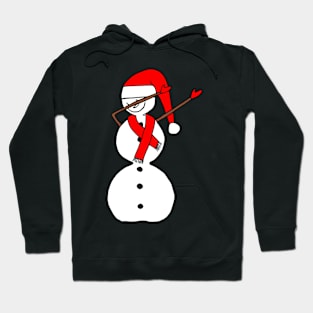 funny snowman, dab, dabbing, snow Hoodie